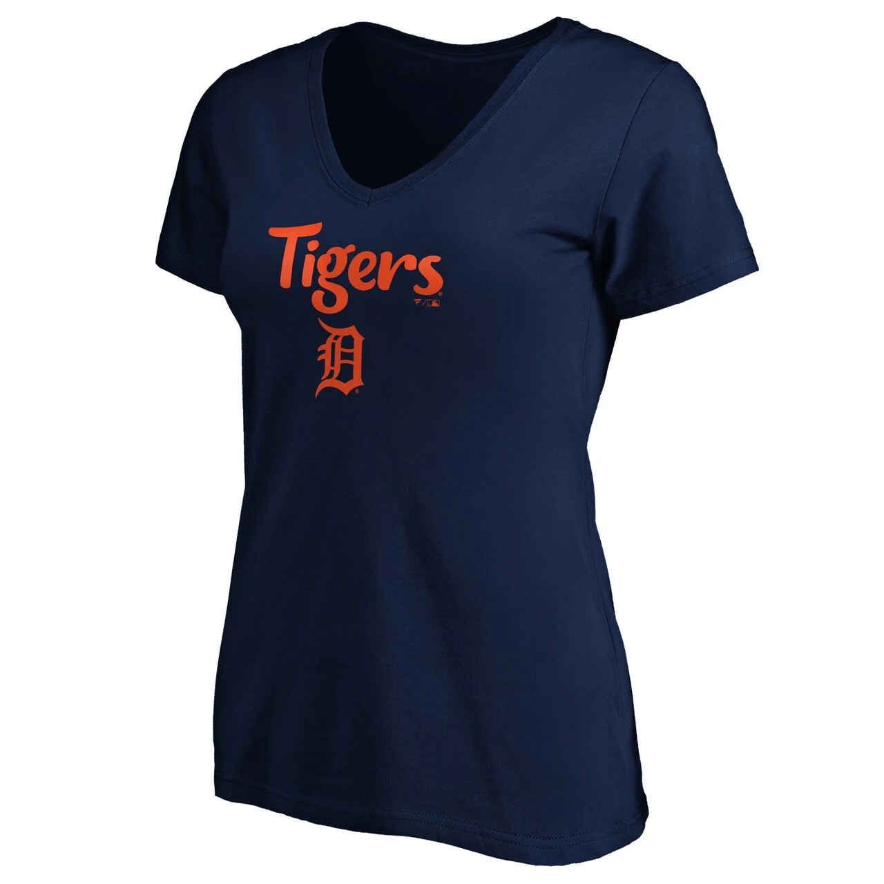 Women's Detroit Tigers Fanatics Branded Navy #1 Mom Logo V-Neck T-Shirt 4 Women's Detroit Tigers Fanatics Branded Navy #1 Mom Logo V-Neck T-Shirt - Image 2
