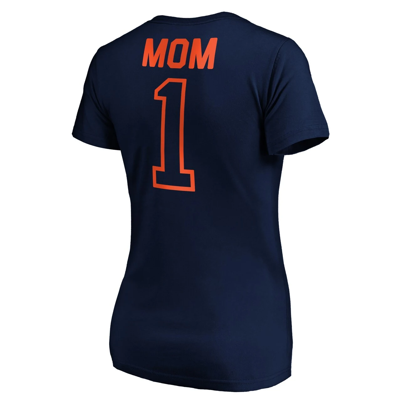 Women's Detroit Tigers Fanatics Branded Navy #1 Mom Logo V-Neck T-Shirt 5 Women's Detroit Tigers Fanatics Branded Navy #1 Mom Logo V-Neck T-Shirt - Image 3