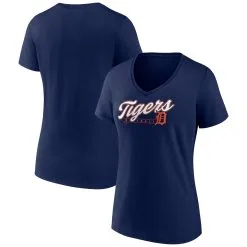 Women's Detroit Tigers Fanatics Branded Navy One & Only V-Neck T-Shirt