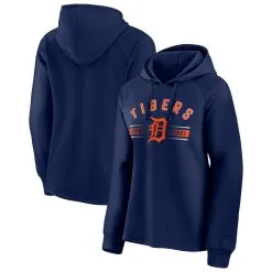 Women's Detroit Tigers Fanatics Branded Navy Perfect Play Raglan Pullover Hoodie