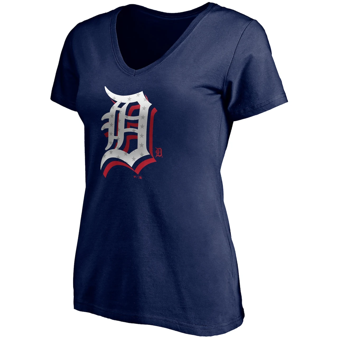 Women's Detroit Tigers Fanatics Branded Navy Red White & Team V-Neck T-Shirt 4 Women's Detroit Tigers Fanatics Branded Navy Red White & Team V-Neck T-Shirt - Image 2
