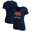 Women's Detroit Tigers Fanatics Branded Navy Victory Script V-Neck T-Shirt