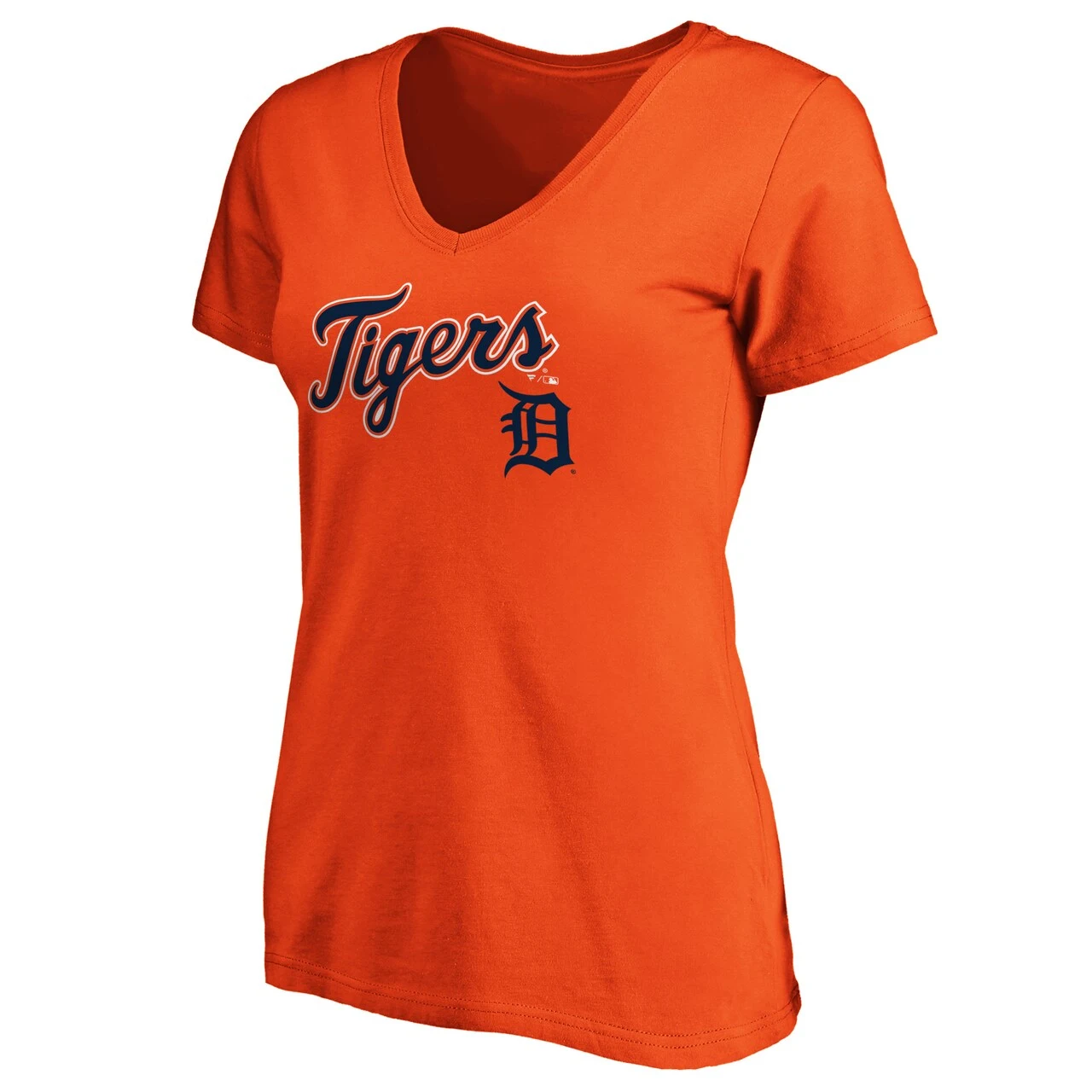 Women's Detroit Tigers Fanatics Branded Orange Team Logo Lockup V-Neck T-Shirt 4 Women's Detroit Tigers Fanatics Branded Orange Team Logo Lockup V-Neck T-Shirt - Image 2