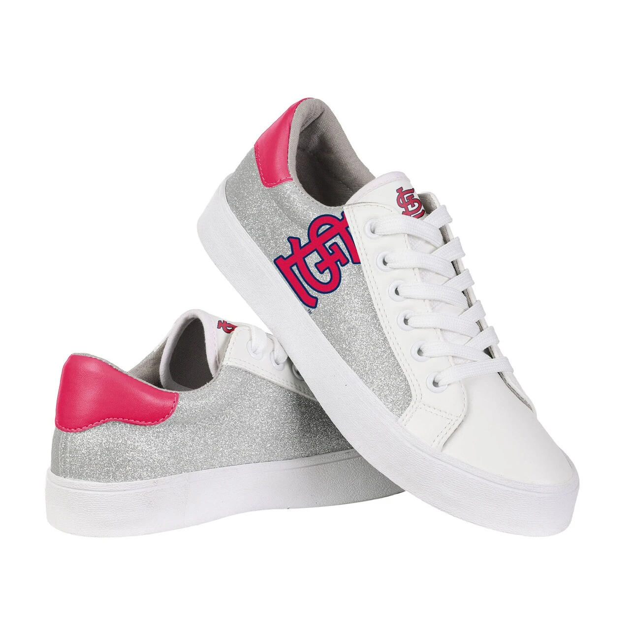 Women's St. Louis Cardinals FOCO Glitter Sneakers 3 Women's St. Louis Cardinals FOCO Glitter Sneakers