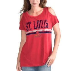 Women's St. Louis Cardinals G-III 4Her By Carl Banks Red Clear The Bases Cold Shoulder Scoopneck T-Shirt -St. Louis Cardinals Sales 2023 womens g iii 4her by carl banks red st louis cardinals clear the bases cold shoulder scoopneck t shirt pi2977000 altimages ff 2977362alt4 full
