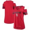 Women's St. Louis Cardinals G-III 4Her By Carl Banks Red Extra Inning Cold Shoulder T-Shirt