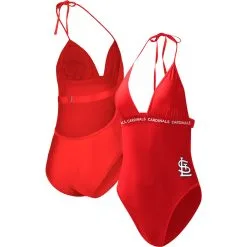 Women's St. Louis Cardinals G-III 4Her By Carl Banks Red Full Count One-Piece Swimsuit