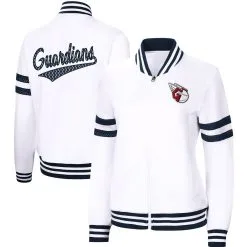 Women's Cleveland Guardians G-III 4Her By Carl Banks White Pre-Game Full-Zip Track Jacket