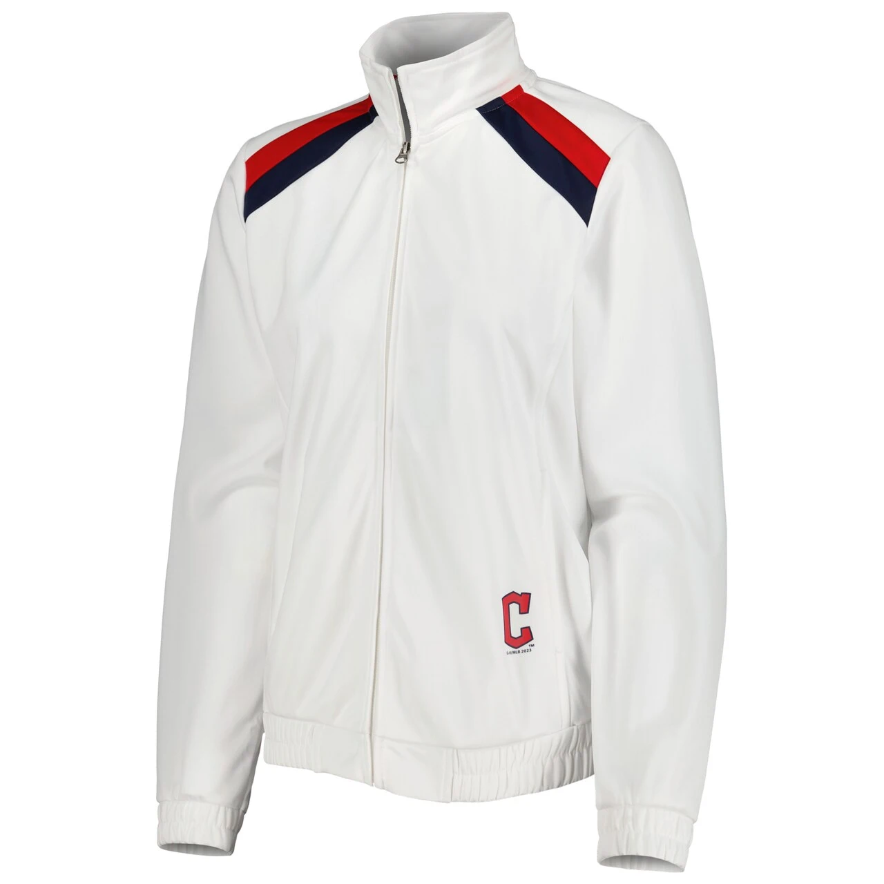 Women's Cleveland Guardians G-III 4Her By Carl Banks White Red Flag Full-Zip Track Jacket 4 Women's Cleveland Guardians G-III 4Her By Carl Banks White Red Flag Full-Zip Track Jacket - Image 2