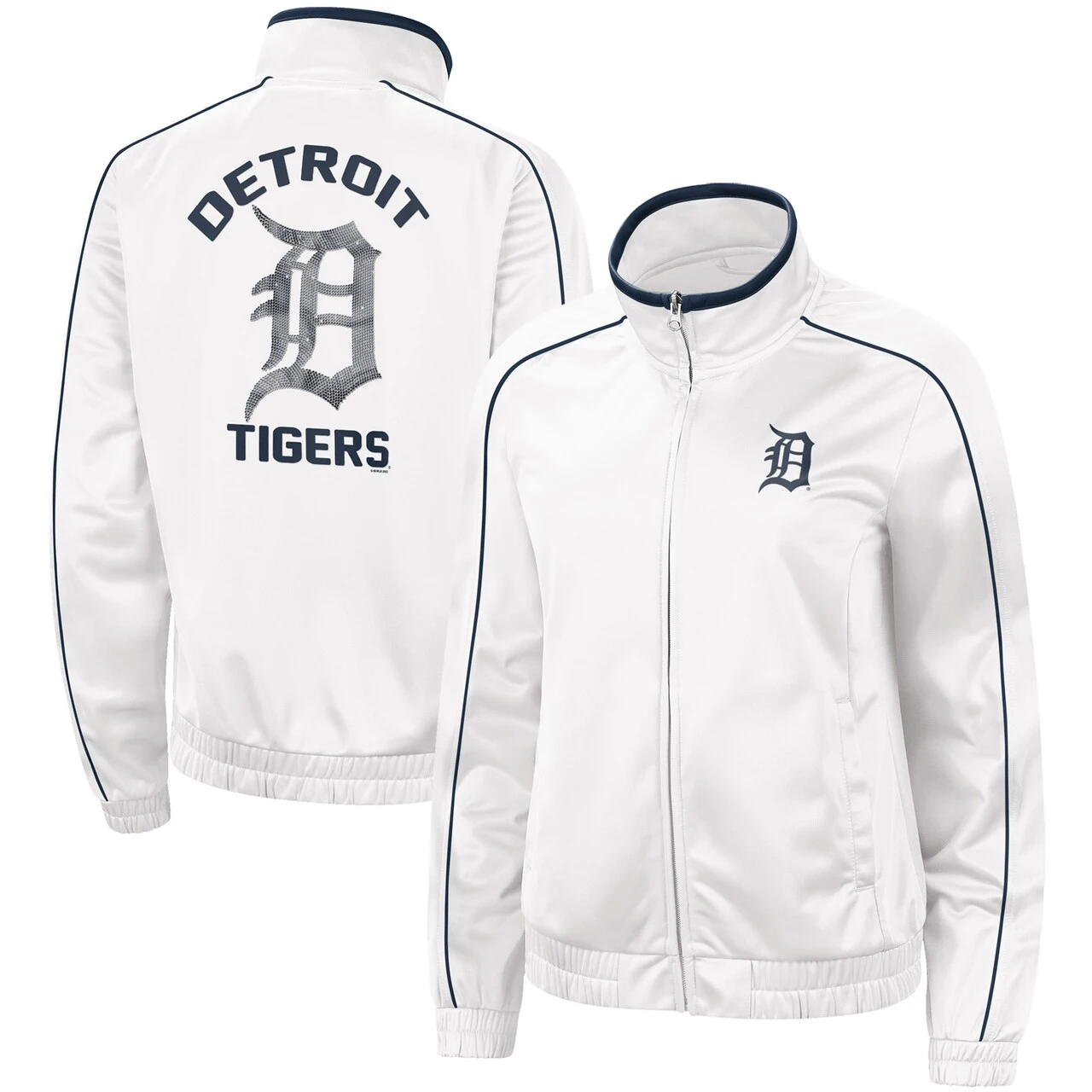Women's Detroit Tigers G-III 4Her By Carl Banks White Gamer Full-Zip Track Jacket 3 Women's Detroit Tigers G-III 4Her By Carl Banks White Gamer Full-Zip Track Jacket