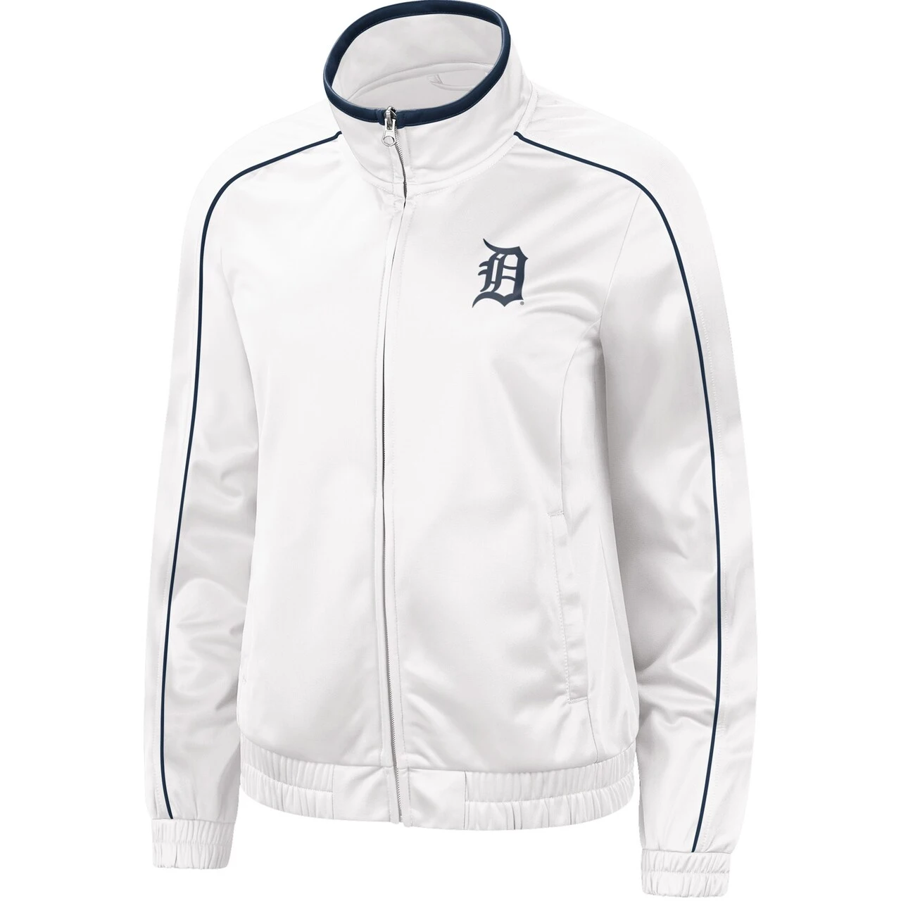 Women's Detroit Tigers G-III 4Her By Carl Banks White Gamer Full-Zip Track Jacket 4 Women's Detroit Tigers G-III 4Her By Carl Banks White Gamer Full-Zip Track Jacket - Image 2
