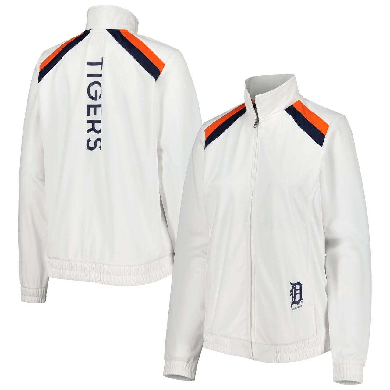 Women's Detroit Tigers G-III 4Her By Carl Banks White Red Flag Full-Zip Track Jacket 3 Women's Detroit Tigers G-III 4Her By Carl Banks White Red Flag Full-Zip Track Jacket