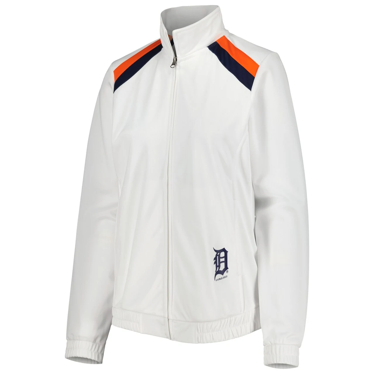 Women's Detroit Tigers G-III 4Her By Carl Banks White Red Flag Full-Zip Track Jacket 4 Women's Detroit Tigers G-III 4Her By Carl Banks White Red Flag Full-Zip Track Jacket - Image 2