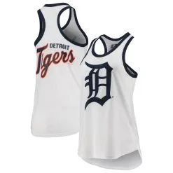 Women's Detroit Tigers G-III 4Her By Carl Banks White Tater Racerback Tank Top