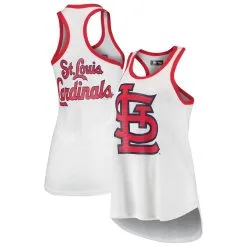 Women's St. Louis Cardinals G-III 4Her By Carl Banks White Tater Racerback Tank Top