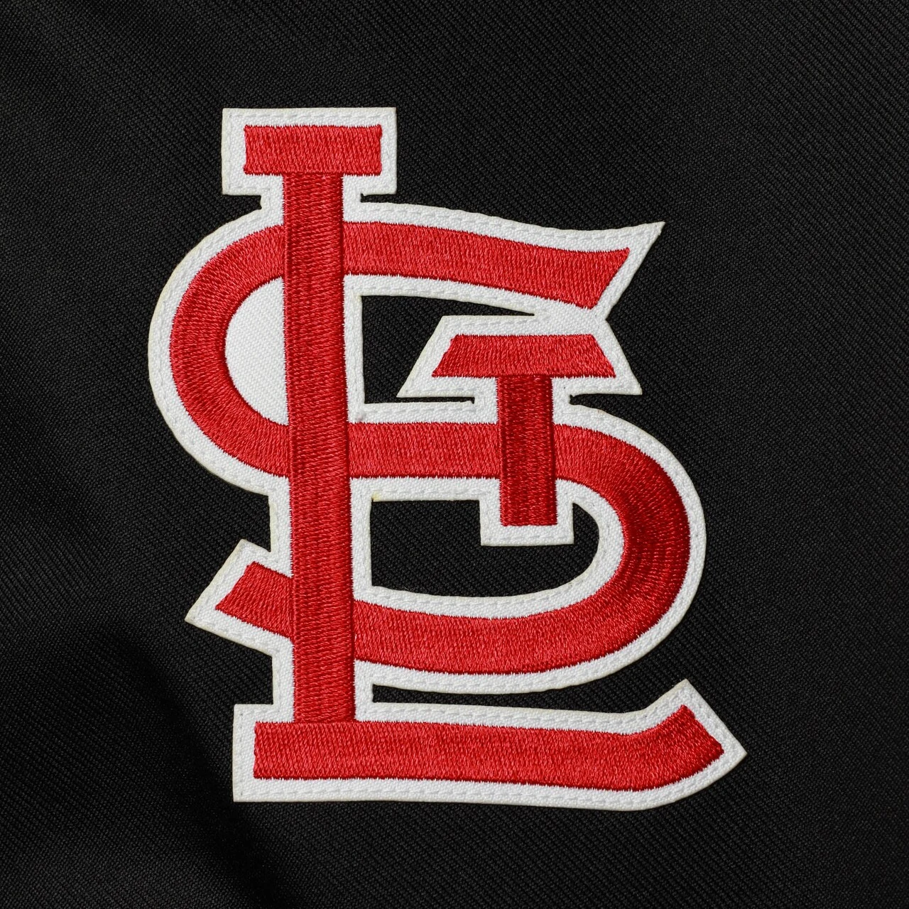 Women's St. Louis Cardinals JH Design Black Plus Size Poly Twill Full-Snap Jacket 6 Women's St. Louis Cardinals JH Design Black Plus Size Poly Twill Full-Snap Jacket - Image 4