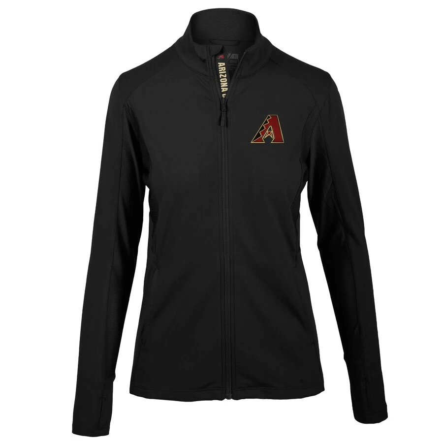 Women's Arizona Diamondbacks Levelwear Black Alyssa Full-Zip Jacket 3 Women's Arizona Diamondbacks Levelwear Black Alyssa Full-Zip Jacket