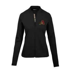 Women's Arizona Diamondbacks Levelwear Black Ezra Full-Zip Jacket