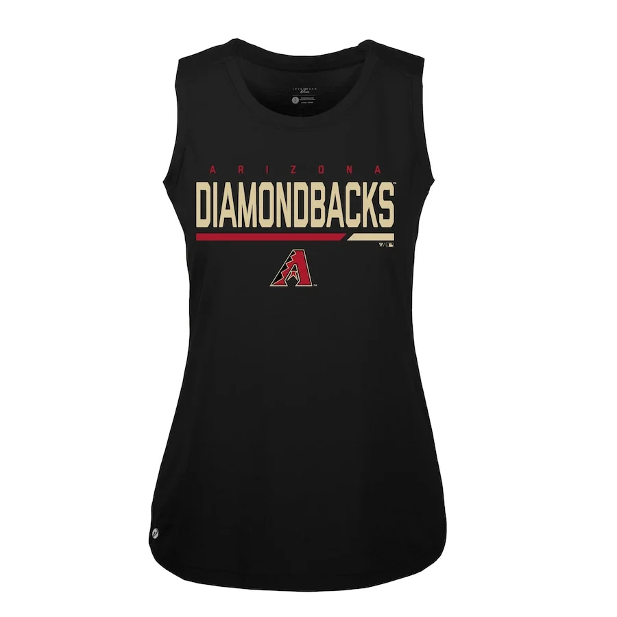 Women's Arizona Diamondbacks Levelwear Black Macy Muscle Tank Top 3 Women's Arizona Diamondbacks Levelwear Black Macy Muscle Tank Top