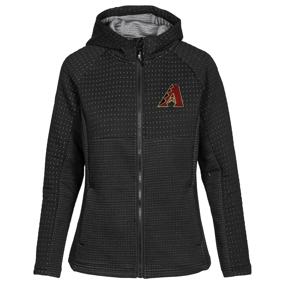 Women's Arizona Diamondbacks Levelwear Black Solstice Full-Zip Hoodie 3 Women's Arizona Diamondbacks Levelwear Black Solstice Full-Zip Hoodie