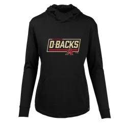 Women's Arizona Diamondbacks Levelwear Black Vivid Scuba Neck Pullover Hoodie