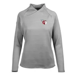 Women's Cleveland Guardians Levelwear Heather Gray Lena Pullover Top