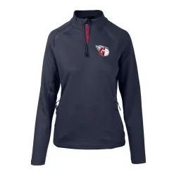 Women's Cleveland Guardians Levelwear Navy Hadley Quarter-Zip Pullover Top