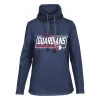 Women's Cleveland Guardians Levelwear Navy Loop Fleece Scuba Neck Pullover Hoodie