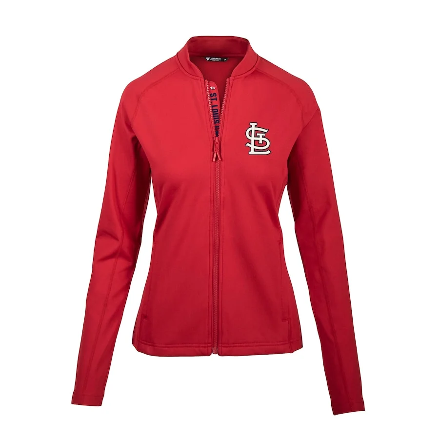 Women's St. Louis Cardinals Levelwear Red Ezra Full-Zip Jacket 3 Women's St. Louis Cardinals Levelwear Red Ezra Full-Zip Jacket