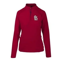 Women's St. Louis Cardinals Levelwear Red Hadley Quarter-Zip Pullover Top