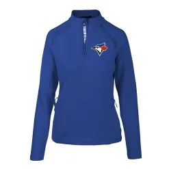 Women's Toronto Blue Jays Levelwear Royal Hadley Quarter-Zip Pullover Top