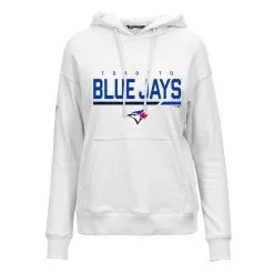 Women's Toronto Blue Jays Levelwear White Adorn Fleece Pullover Hoodie