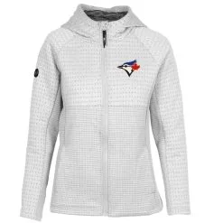Women's Toronto Blue Jays Levelwear White Solstice Full-Zip Hoodie