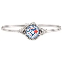 Luca & Danni Women's Toronto Blue Jays Luca + Danni Silver Bangle Bracelet