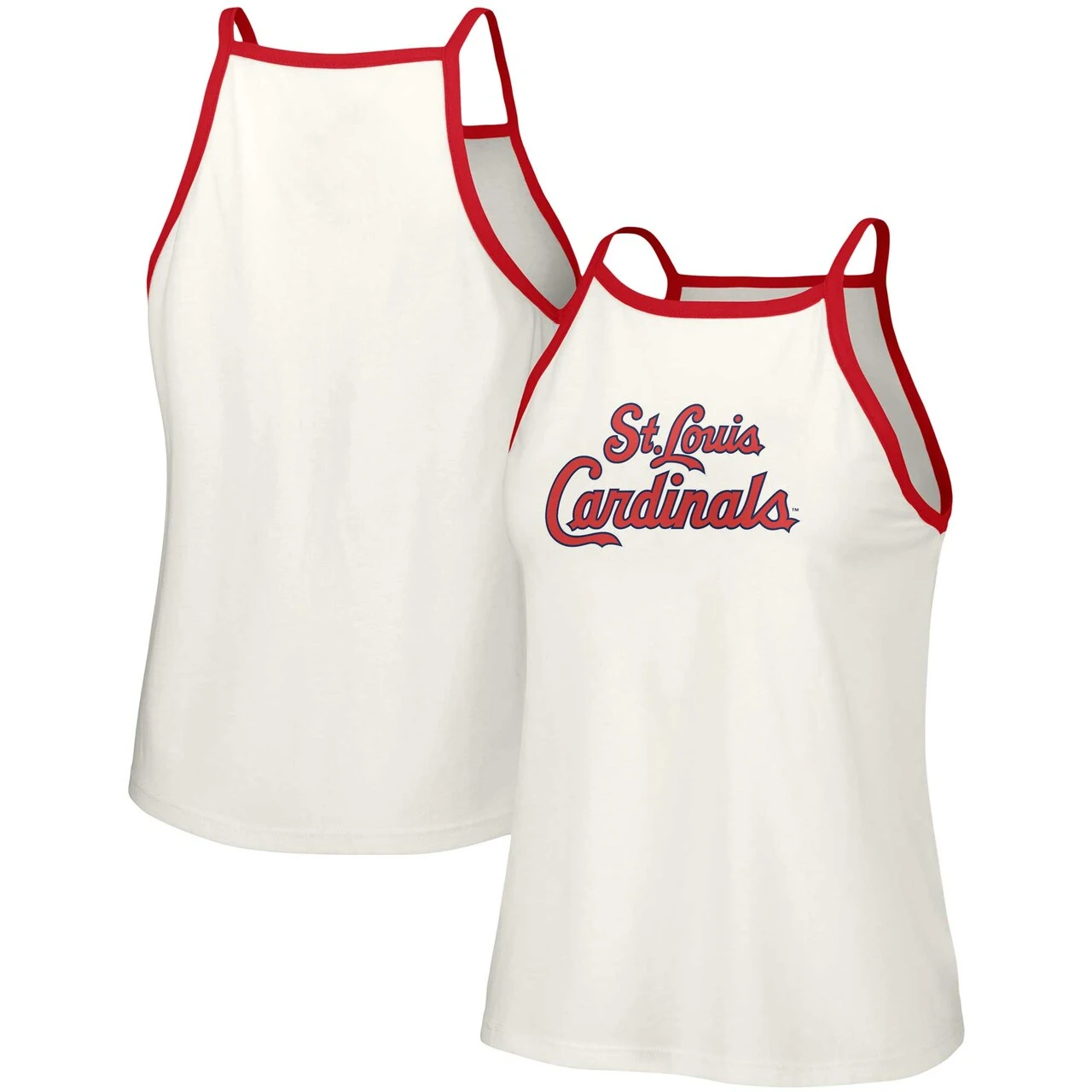Women's St. Louis Cardinals Lusso White Nadine Halter Tank Top 3 Women's St. Louis Cardinals Lusso White Nadine Halter Tank Top