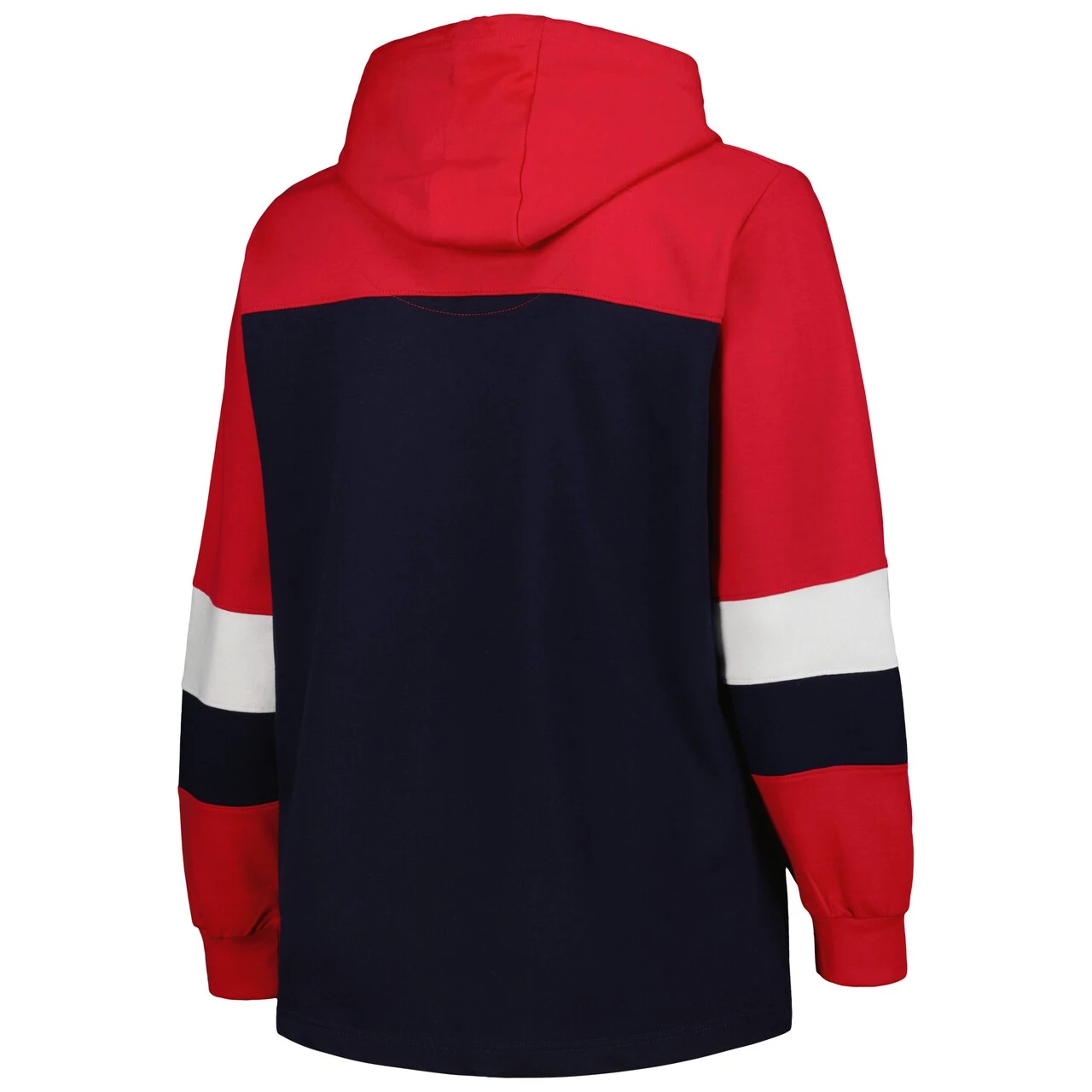 Profile Women's Cleveland Guardians Navy Plus Size Colorblock Pullover Hoodie 5 Profile Women's Cleveland Guardians Navy Plus Size Colorblock Pullover Hoodie - Image 3