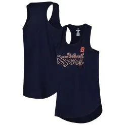 Profile Women's Detroit Tigers Navy Plus Size Scoop Neck Racerback Tank Top