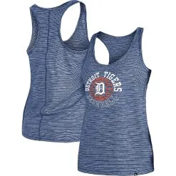 Women's Detroit Tigers New Era Navy Active Racerback Tank Top