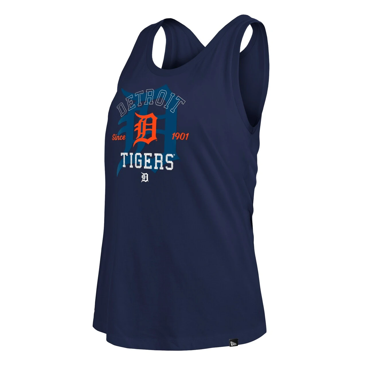 Women's Detroit Tigers New Era Navy Open Back Tank Top 4 Women's Detroit Tigers New Era Navy Open Back Tank Top - Image 2