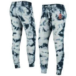 Women's Detroit Tigers New Era Navy Tie-Dye Jogger Pants