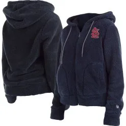 Women's St. Louis Cardinals New Era Navy Sherpa Full-Zip Jacket