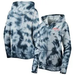 Women's St. Louis Cardinals New Era Navy Tie-Dye Full-Zip Hoodie