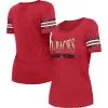 Women's Arizona Diamondbacks New Era Red Team Stripe T-Shirt