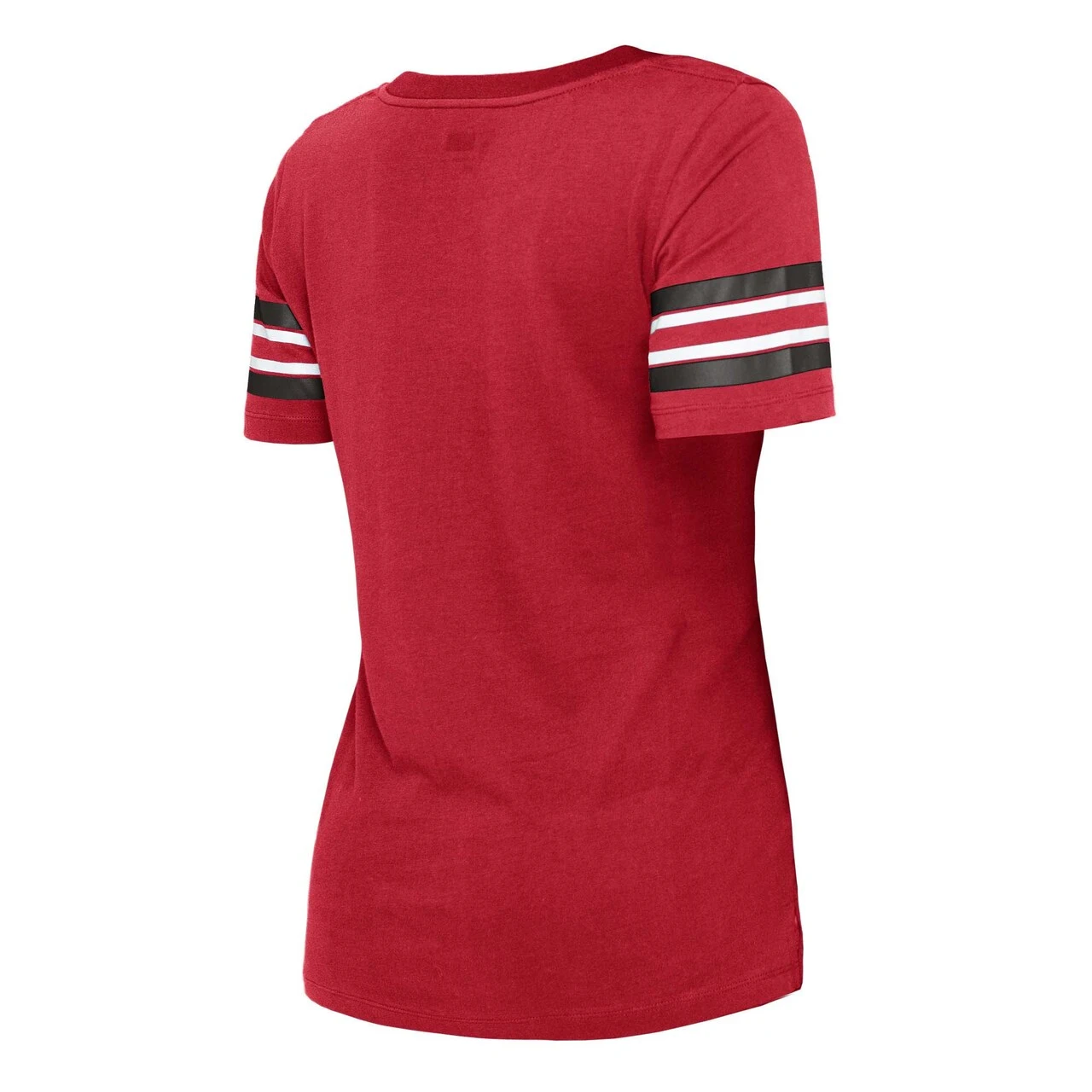 Women's Arizona Diamondbacks New Era Red Team Stripe T-Shirt 5 Women's Arizona Diamondbacks New Era Red Team Stripe T-Shirt - Image 3