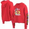Women's St. Louis Cardinals New Era Red Fashion High Hip Pullover Hoodie