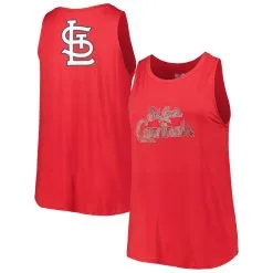 Women's St. Louis Cardinals New Era Red Plus Size Tank Top