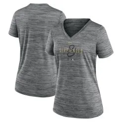 Women's Arizona Diamondbacks Nike Gray City Connect Velocity Practice Performance V-Neck T-Shirt