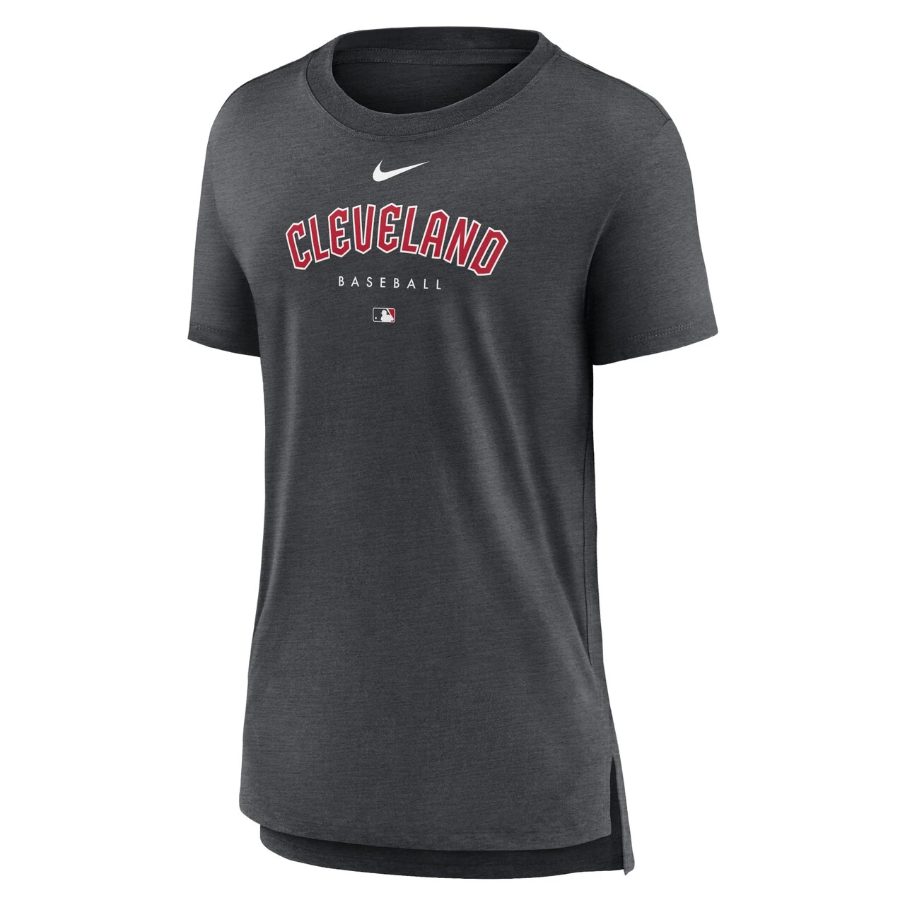 Women's Cleveland Guardians Nike Heather Charcoal Authentic Collection Early Work Tri-Blend T-Shirt 4 Women's Cleveland Guardians Nike Heather Charcoal Authentic Collection Early Work Tri-Blend T-Shirt - Image 2