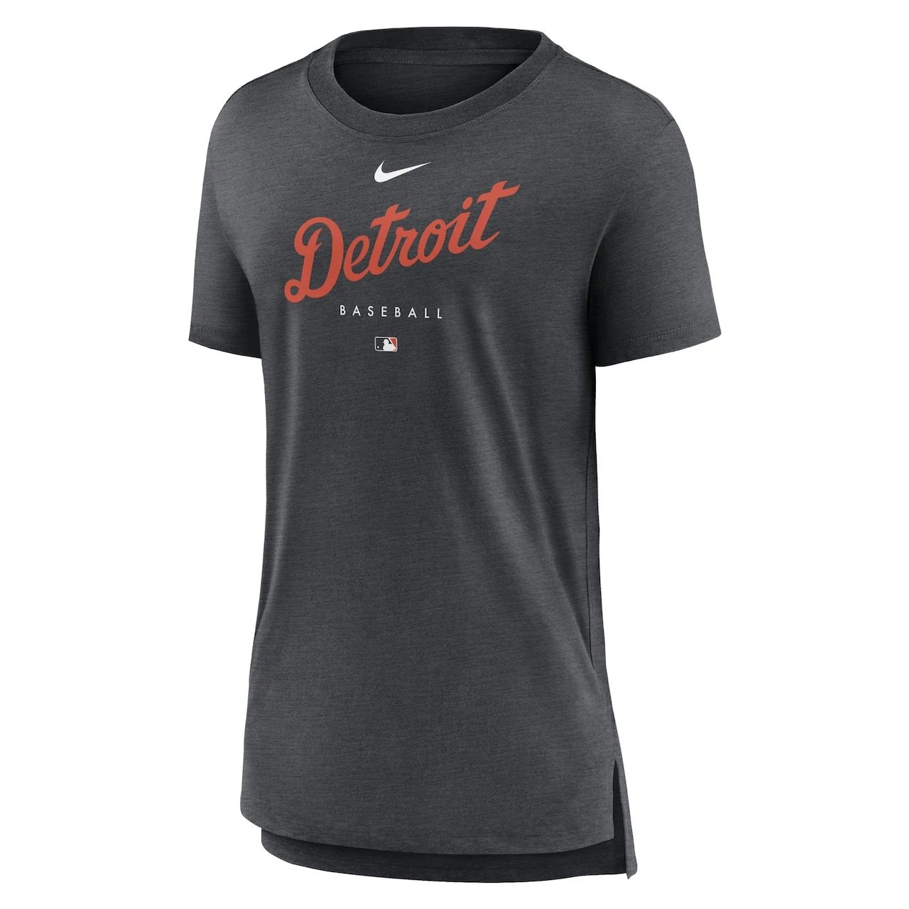 Women's Detroit Tigers Nike Heather Charcoal Authentic Collection Early Work Tri-Blend T-Shirt 4 Women's Detroit Tigers Nike Heather Charcoal Authentic Collection Early Work Tri-Blend T-Shirt - Image 2
