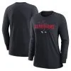 Women's Cleveland Guardians Nike Navy Authentic Collection Legend Performance Long Sleeve T-Shirt